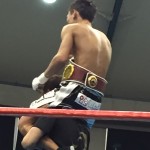 辰弥がとうとうやりました。世界WBOミニマム級暫定チャンピオンです。